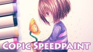 【Copic Speedpaint】 Undertale Frisk amp Flowey [upl. by Dnalram913]