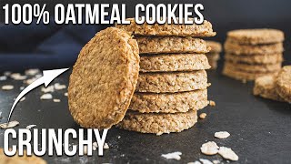 Super Easy Crunchy Oatmeal Cookies with Olive Oil [upl. by Frum]