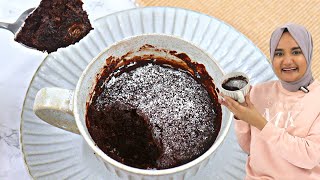 Dangerously good CHOCOLATE MUG CAKE Microwave recipe and no eggs [upl. by Syhr]