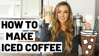 DIY ICED COFFEE AT HOME  ICED COFFEE RECIPE [upl. by Fairlie50]