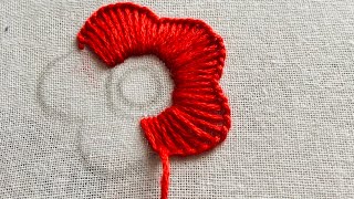 Buttonhole Stitch  Buttonhole Stitch Variation Flower Design [upl. by Orgell]