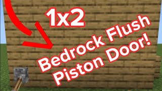 1x2 Flush Piston Door Minecraft Bedrock 120 In Under A Minute [upl. by Peyter]