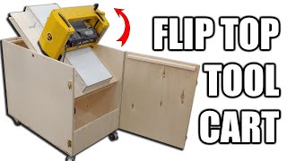 Flip Top Tool Cart Build  Free Plans [upl. by Aliled]