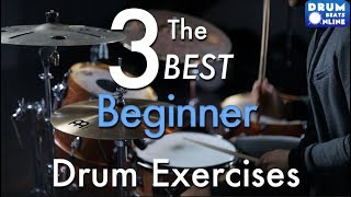 The 3 BEST Beginner Drum Exercises  Drum Lesson  Drum Beats Online [upl. by Eirrehs]