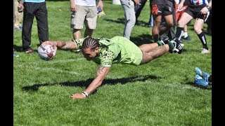 Psalm Pulemagafa Wooching Rugby HL with Pau Mauritius amp Seattle Saracens 15s Serevi 7s [upl. by Aihsemot]