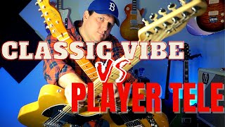 Fender Player Telecaster vs Squier Classic Vibe 50s Telecaster  Which Tele Should You Buy [upl. by Naltiak]