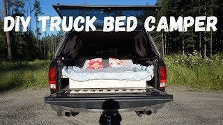 Truck Bed Camper Build DIY West Coast Style  Ram 1500 64 Box Set Up [upl. by Ecinereb]