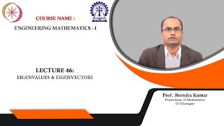 Lecture 46 Eigenvalues amp Eigenvectors [upl. by Ennaxor824]