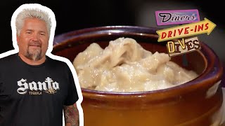 Guy Fieri Eats OldSchool Chicken and Dumplings  Diners DriveIns and Dives  Food Network [upl. by Corry]