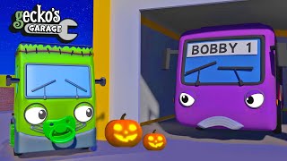 Baby Trucks Halloween Trick or Treat Adventure  Geckos Garage  Halloween Cartoon [upl. by Shalom]