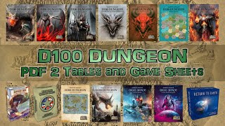 PRODUCT REVIEW PDF 2 TABLE AND GAME SHEETS MK GAMES D100 DUNGEON D100 SPACE [upl. by Dong]