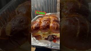 Brisket Sliders with Pretzel Bread 🥖 🧀 🔥 [upl. by Judon]