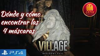 RESIDENT EVIL 8 VILLAGE  Como y donde encontrar las 4 mascaras de angel  guia Gameplay [upl. by Tarsuss]