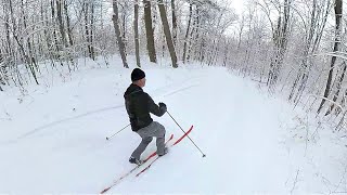 Telemark Skiing XCD Backcountry on Crosscountry Skis [upl. by Cheffetz]