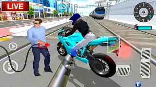 3D Driving Class  Bullet Train Vs Motorbike2  Best Motorcycle Game 2024 [upl. by Doig]