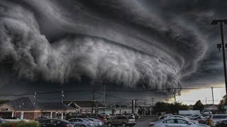 Scary shelf clouds and severe hailstorm hits Texas USA [upl. by Mcclary]