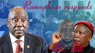 President Cyril Ramaphosa responds to Julius Malema and Floyd Shivambi [upl. by Bryn283]