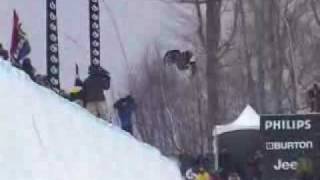 Kazuhiro Kokubo Half Pipe Snowboarding Wipeout Stratton VT [upl. by Creigh]