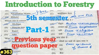 Introduction to Forestry Bsc Ag question paper Part1 [upl. by Vania]