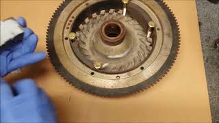 Repairing Flywheel Magnets  200 HP Johnson  Evinrude Outboard [upl. by Hermie]