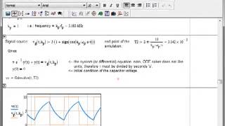 Simple Circuit Simulation in MathCad using odesolver [upl. by Auguste]