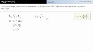 Ciąg geometryczny  zadanie 11 [upl. by Scheld429]