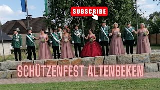 Schützenfest Altenbeken Parademarsch und Festumzug am Montag Juli 2023 Horrido 🍎🤴🍎 [upl. by Atsocal]