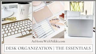 Desk Organization Tips amp Ideas  The Essentials [upl. by Atinehs]