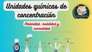 Unidades químicas de concentración molaridad molalidad normalidad [upl. by Sibley]