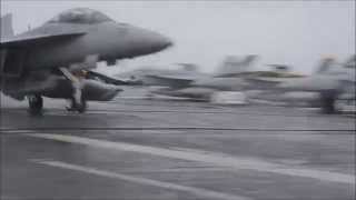 F18 carrier landing on USS George Washington [upl. by Kram]