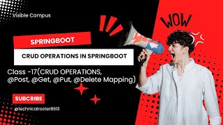 Spring boot tutorial for beginners Day17  CRUD Operations in telugu [upl. by Amias907]