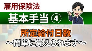 【基本手当④】所定給付日数 [upl. by Relda]