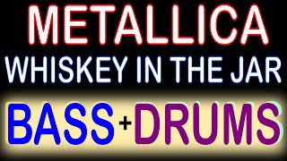 Metallica  Whiskey In The Jar Guitar Backing Track with Karaoke Lyrics [upl. by Cirdes739]