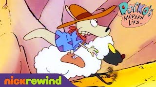 Cowboy Rocko Tries to Rescue Heffer  Rockos Modern Life  Nicktoons [upl. by Bonnibelle]