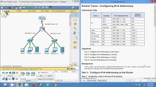 7249 Packet Tracer  Configuring IPv6 Addressing [upl. by Ennaihs]