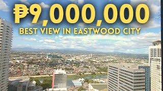 BEST VIEW Condo in EASTWOOD City  One Bedroom Condo Tour English [upl. by Goines107]