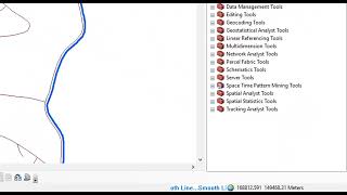Smooth Line Tool ArcGIS [upl. by Yvaht]