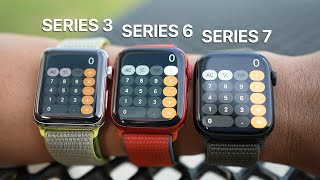 Apple Watch Series 7 Review Series 3 vs Series 6 vs Series 7 Should You Upgrade [upl. by Mackler]