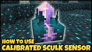 How To Use CALIBRATED SCULK SENSOR In MINECRAFT [upl. by Ymma]