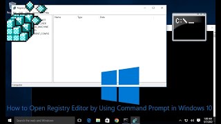 How to Open Registry Editor by Using Command Prompt in Windows 10 [upl. by Aniala]