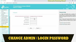 HOW TO CHANGE ADMINLOGIN PASSWORD IN TPLINK ROUTER [upl. by Gimble863]