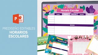 HORARIOS ESCOLARES  PLANTILLAS EDITABLES en Powerpoint [upl. by Dis]