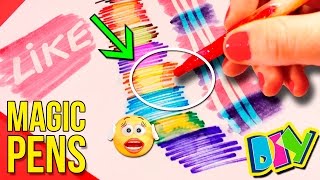 DIY Magic PENS 🖍 How to make COLOR CHANGING MARKERS [upl. by Nayab]