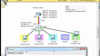 Router on a Stick InterVLAN Routing  Part 2 [upl. by Hobey]