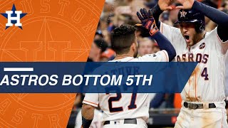 Astros tie it in the 5th with an Altuve homer in Game 5 of the World Series [upl. by Fidellia]