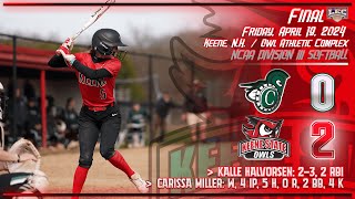 Keene State Softball Highlights vs Vermont State Castleton 4192024 [upl. by Yromas]