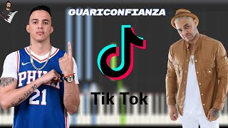 El Taiger ft The Yabo  La Guariconfianza  Instrumental Piano Tutorial  Partitura  Karaoke  MIDI [upl. by Kos]