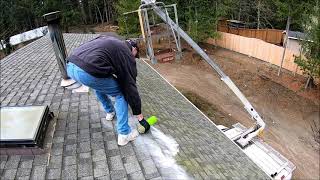 How To Remove Moss From Roof With Moss B Ware Its been a year lets do it again [upl. by Dunstan]