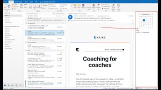 How to show calendar within email view panel in outlook 365 [upl. by Adoh198]