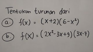 Turunan Fungsi Bentuk fx  UV Aturan Perkalian  Matematika SMA [upl. by Kissiah]